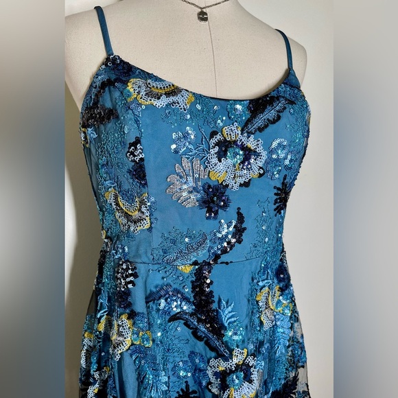 Dress The Population | Umalina Sequin Floral Fit & Flare Dress | Women’s XL - Picture 2 of 6